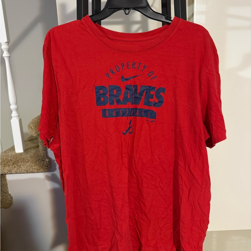 Nike Red Braves Tee